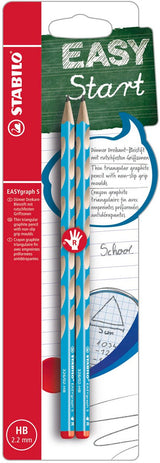 Stabilo easygraph s hb rechtshandige grafietpotloden licht blauw - 2st.