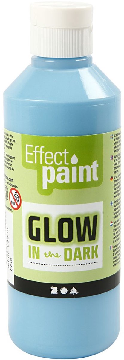 Creotime https: www.cchobby.nl im Dunkeln leuchtendes fluoreszierendes Hellblau-250-ml-1-Flasche