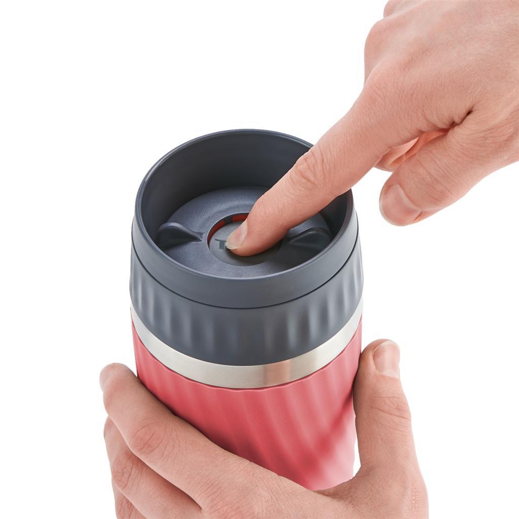 Tefal Reisebecher Easytwist Isolierbecher 0,36l korallenrot