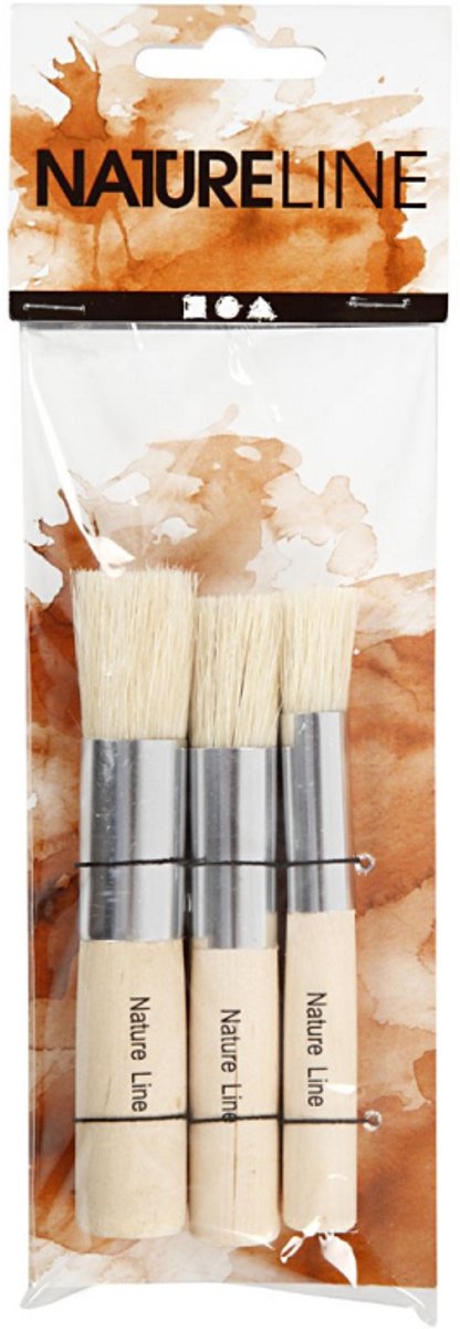 Creativ Company https: www.cchobby.nl Tamponing Brushes-l-10-cm-b-11-17-mm-d-11-14-17-mm-round-3-piece-1-box