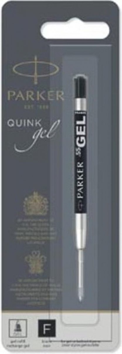 Parker Gelstiftmine | feine Spitze (0,5 mm) | schwarze Quink-Tinte | 1 Stk