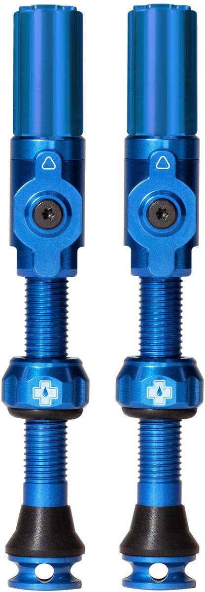 Muc-off Tubeless Ventil Big Bore Hybrid großes blaues Auto Schräderventil 45mm