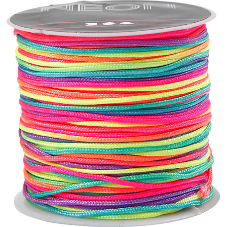 Creativ Company Makrameeschnur, Stärke 1 mm, Neonfarben, 28 m 1 Rolle