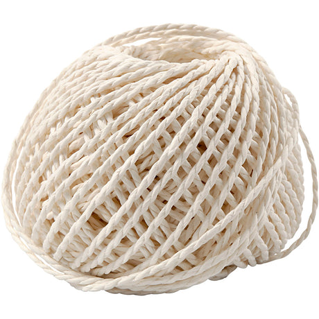 Creativ Company Paper Yarn White, 40 m