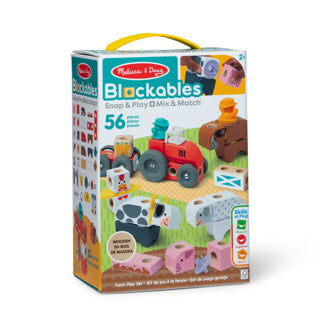 Melissa Doug Blockables Farm-Spielset (56-teilig)
