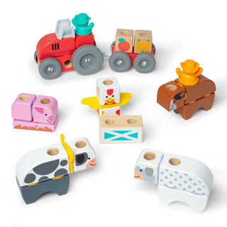 Melissa Doug Blockables Farm-Spielset (56-teilig)