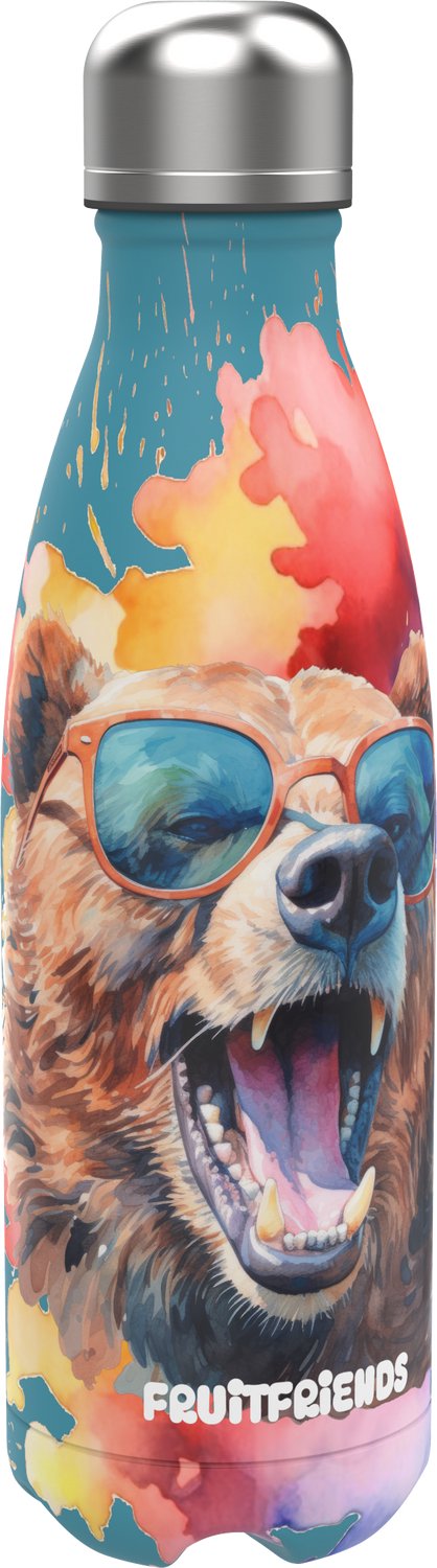 Fruitfriends rvs waterfles funny animals - bear
