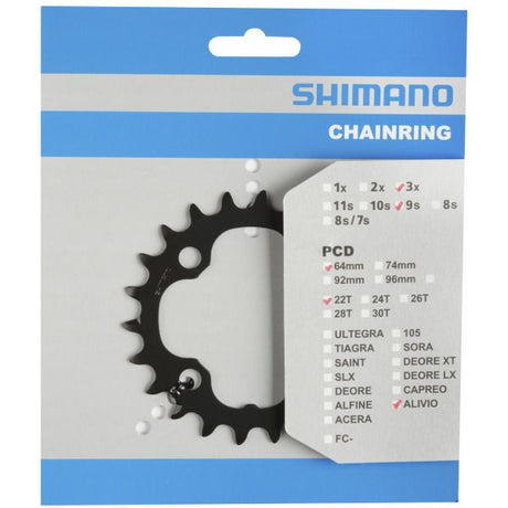 Shimano-Kette Top 22t Deore FC-M590 Schwarz