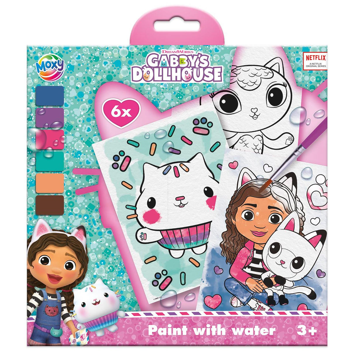 Kreative Bastelgruppe, Malerei mit Wasser, Gabbys Puppenhaus, 7 Teile.