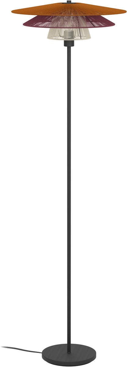 Eglo pignona vloerlamp - e27 - ø 50 cm - rood oranje wit zwart