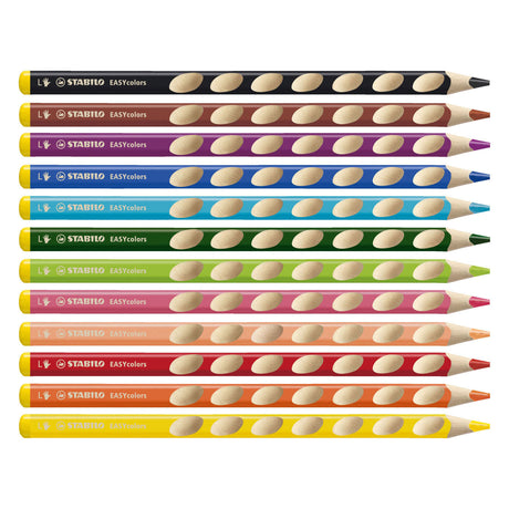 Stabilo EasyColors Colored Bleistifte links - 12 Stcs. + Bleistiftschärfer