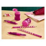 Stabilo EasySharpener - 3 in 1 Bleistift schärfer - links - Pink