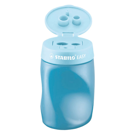 Stabilo easysharpener – 3 in 1 Bleistiftspitzer – links – blau