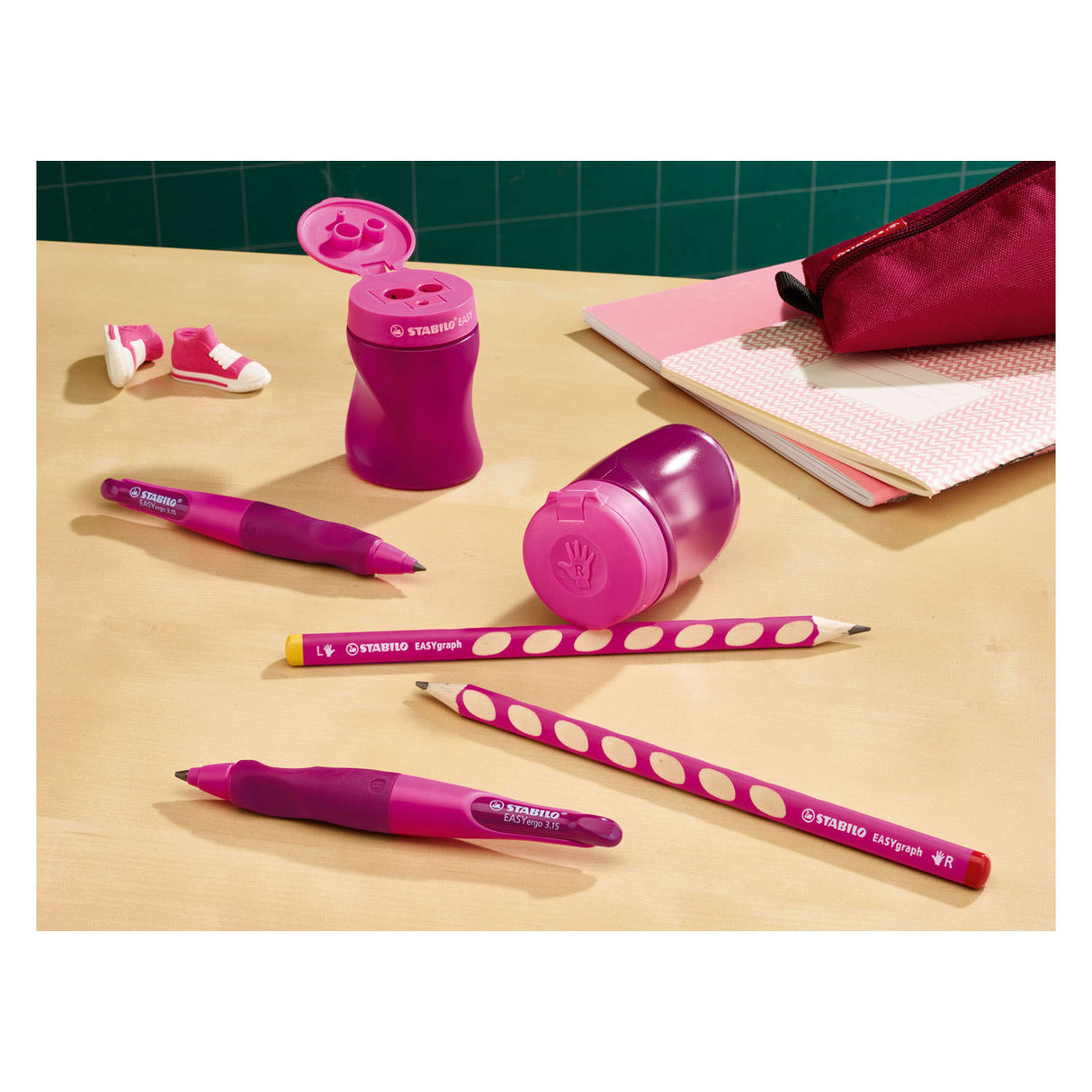 Stabilo EasySharpener - 3 in 1 Bleistift schärfer - rechts - Pink