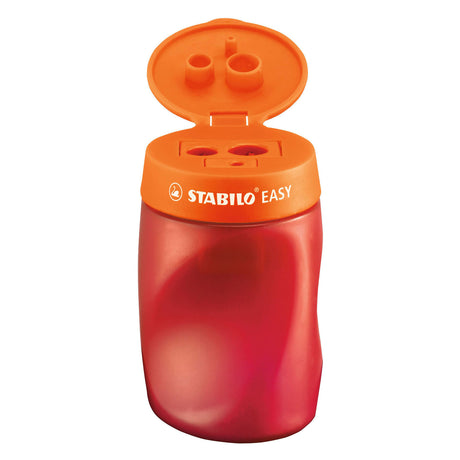 Stabilo easysharpener – 3 in 1 Bleistiftspitzer – rechts – rot
