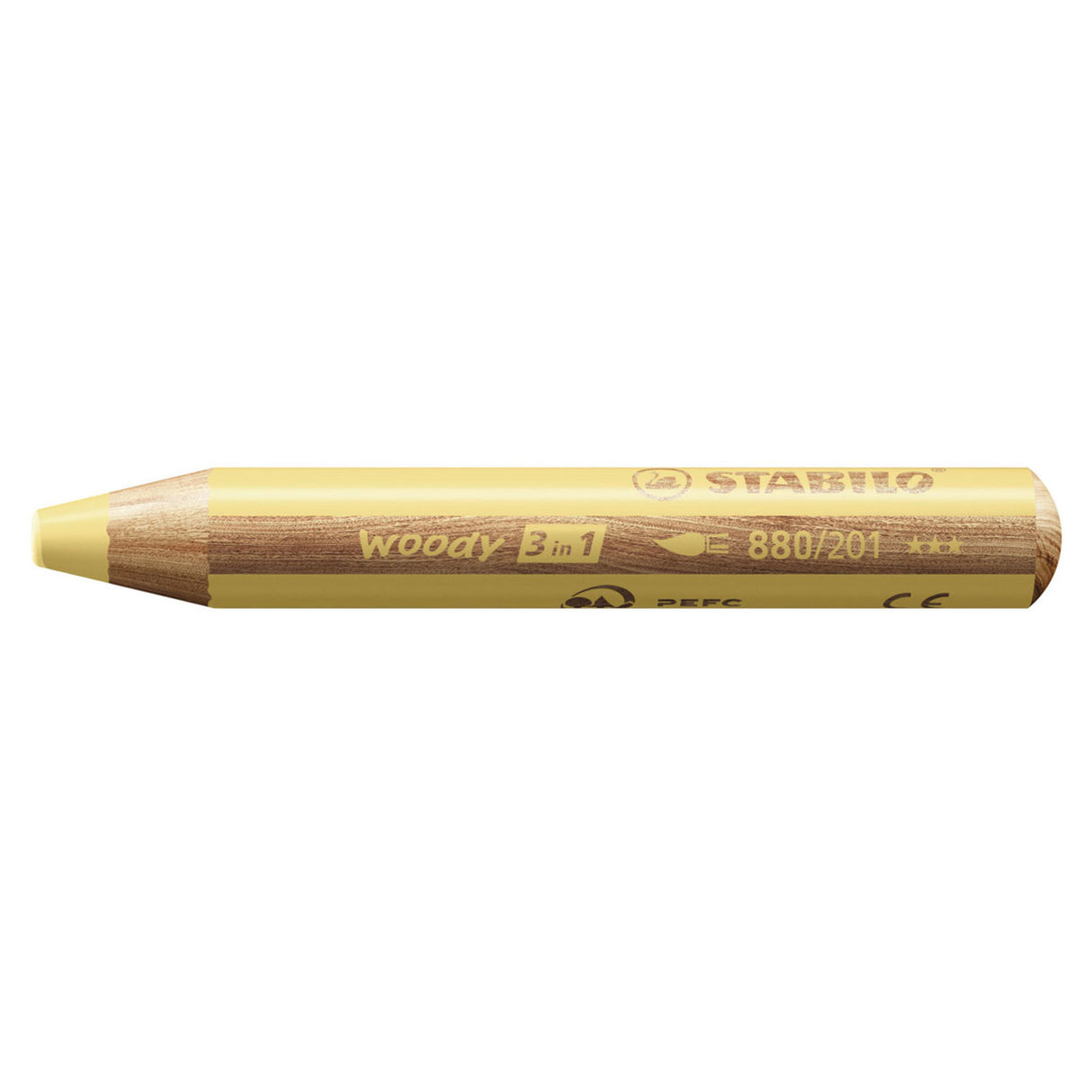 Stabilo Woody 3 in 1 – Multitalent-Buntstift – Pastellgelb