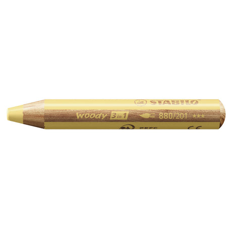 Stabilo Woody 3 in 1 – Multitalent-Buntstift – Pastellgelb