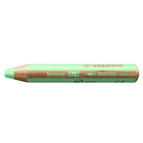 Stabilo Woody 3 in 1 – Multitalent-Buntstift – Pastellgrün