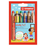 Stabilo Buntstifte Woody 6 Stück im Etui