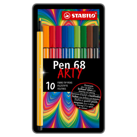 Stabilo Pen 68 - Filzstift - Metallbox mit 10 Stück