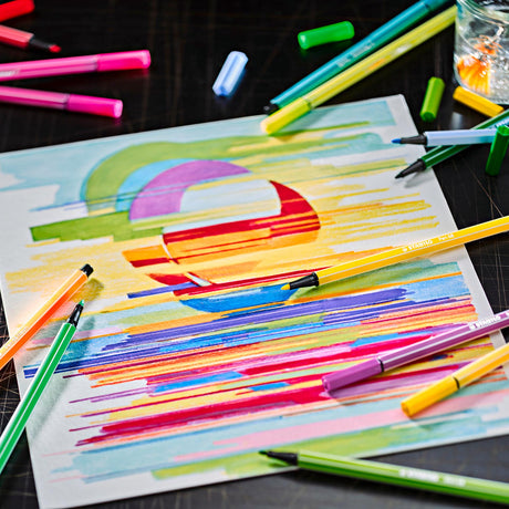 Stabilo Pen 68 - Filzstift - Metallbox mit 10 Stück