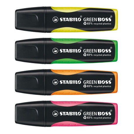Stabilo Textmarker 6070 4 grüner Vorsprung 2-5mm grün, gelb, orange, pink