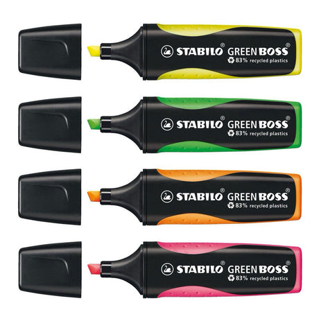 Stabilo Textmarker 6070 4 grüner Vorsprung 2-5mm grün, gelb, orange, pink