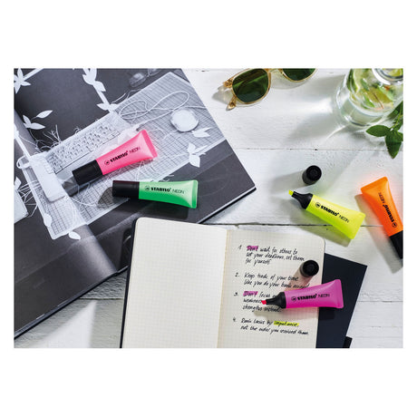 Stabilo Neon - Textmarker - Set à 4 Stück