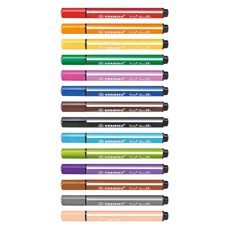 Stabilo Trio Scribbi – Filzstift mit gefederter Spitze – Set mit 14 Stück.