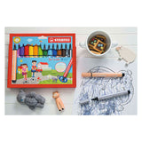 Stabilo Trio Scribbi – Filzstift mit gefederter Spitze – Set mit 14 Stück.