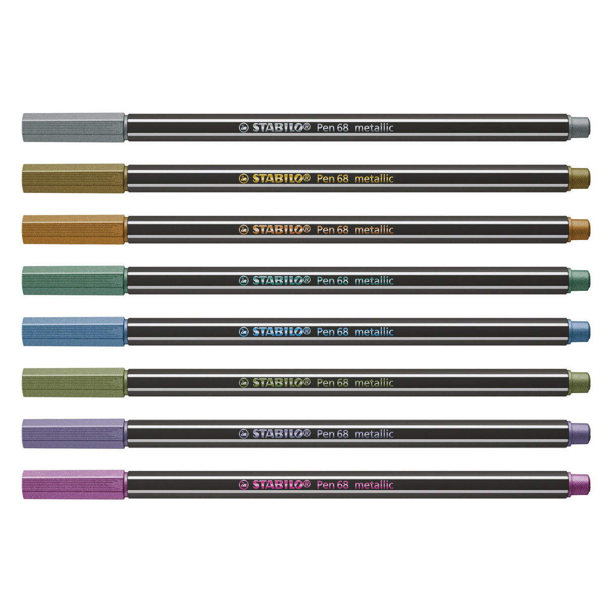 Stabilo Filzstift 68 Metallic-Etui mit 8 Stück