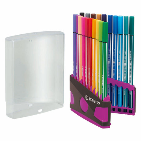 Stabilo Filzstift 68 Colorparade Anthrazit Pink, Box à 20 Stück