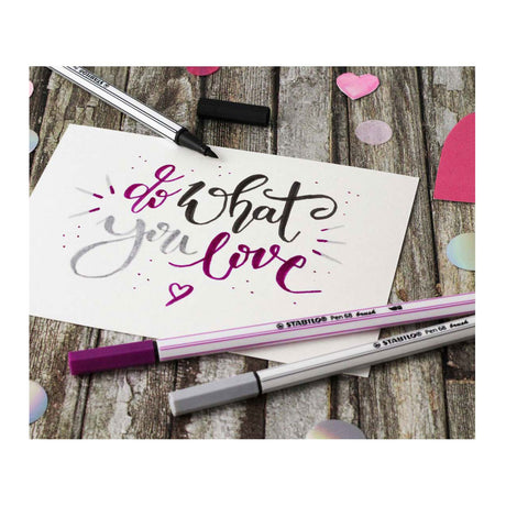 Stabilo Pen 68 Pinsel - Filzstift - Dunkelrot (50)