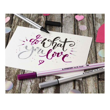 Stabilo Pen 68 Pinsel - Filzstift - Lila (19)