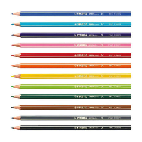 Abi Stlo Greencolors Arty Buntstifte, Etui mit 12 Stück