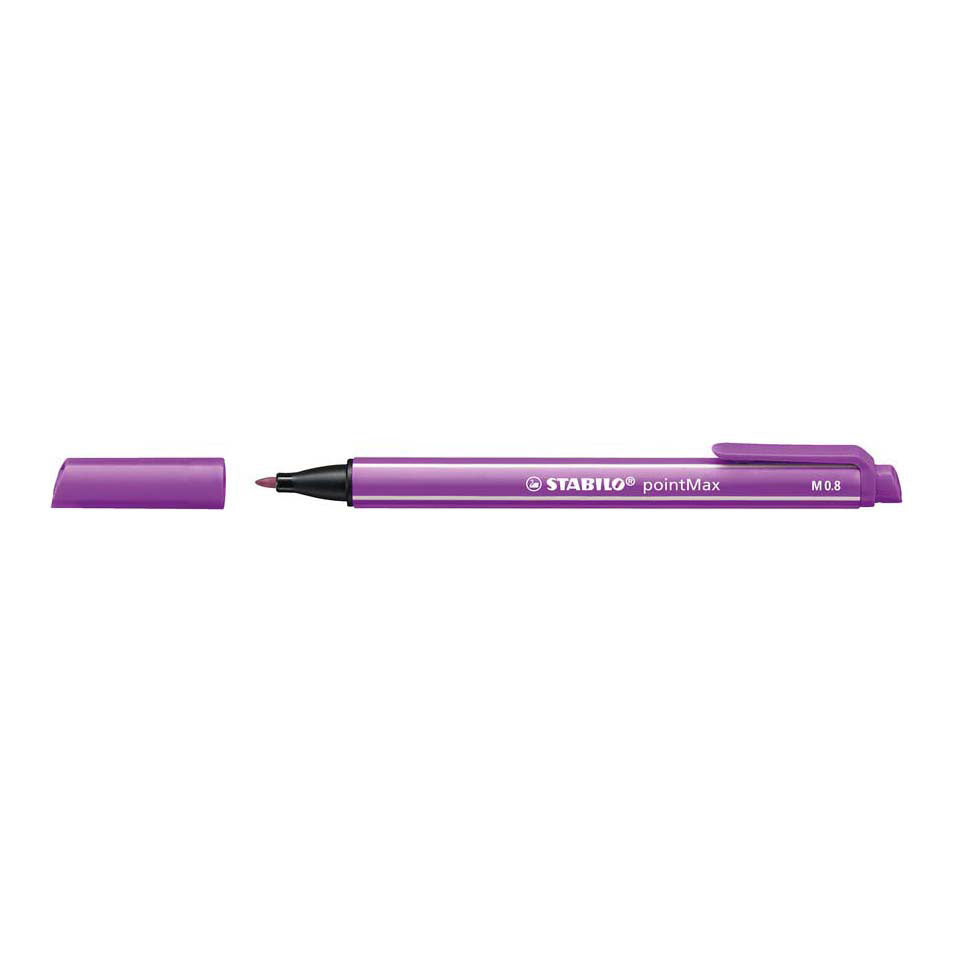 Stabilo pointmax – Hardtip Fineliner 0,8 mm – künstlerisches Etui mit 15 Farben