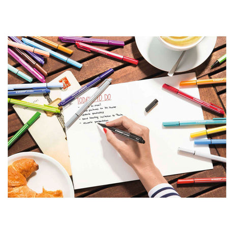 Stabilo pointmax – Hardtip Fineliner 0,8 mm – künstlerisches Etui mit 15 Farben