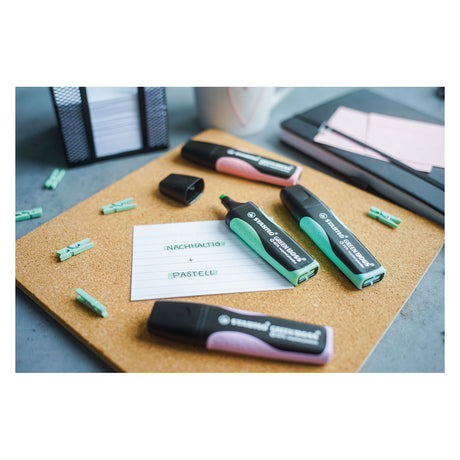 Stabilo Green Boss Pastell – Textmarker – aus 83 % recyceltem Kunststoff – 8-teiliges Schreibtischset – 4 Standard- und 4 Pastellfarben