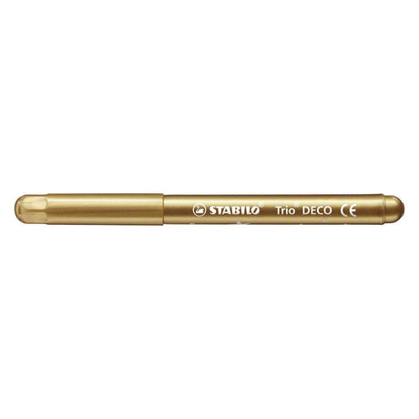 Stabilo Trio Deco – Metallic-Filzstift – mit extra dicker Spitze 3,0 mm – Etui mit 8 Farben