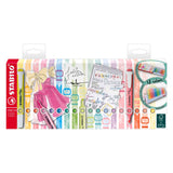Stabilo Swing Cool – Textmarker – perfekt für unterwegs – Standard-Pastell – Schreibtisch-Set mit 18 Farben