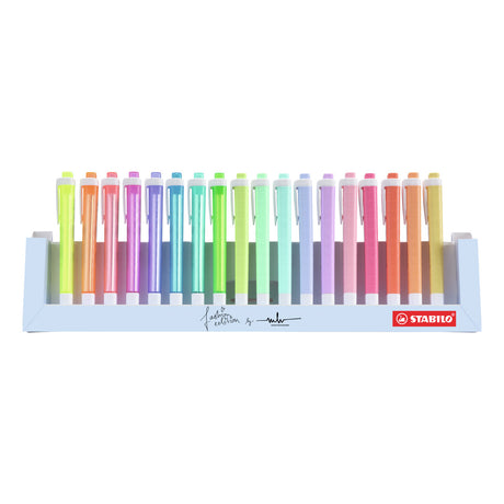 Stabilo Swing Cool – Textmarker – perfekt für unterwegs – Standard-Pastell – Schreibtisch-Set mit 18 Farben