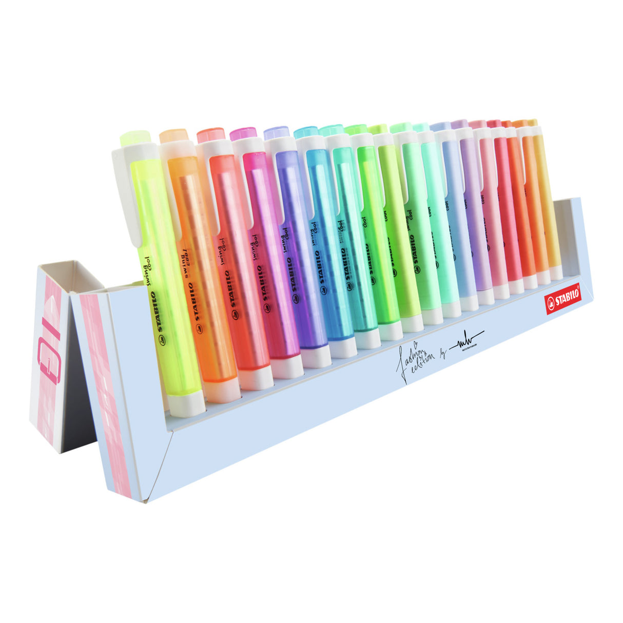 Stabilo Swing Cool – Textmarker – perfekt für unterwegs – Standard-Pastell – Schreibtisch-Set mit 18 Farben