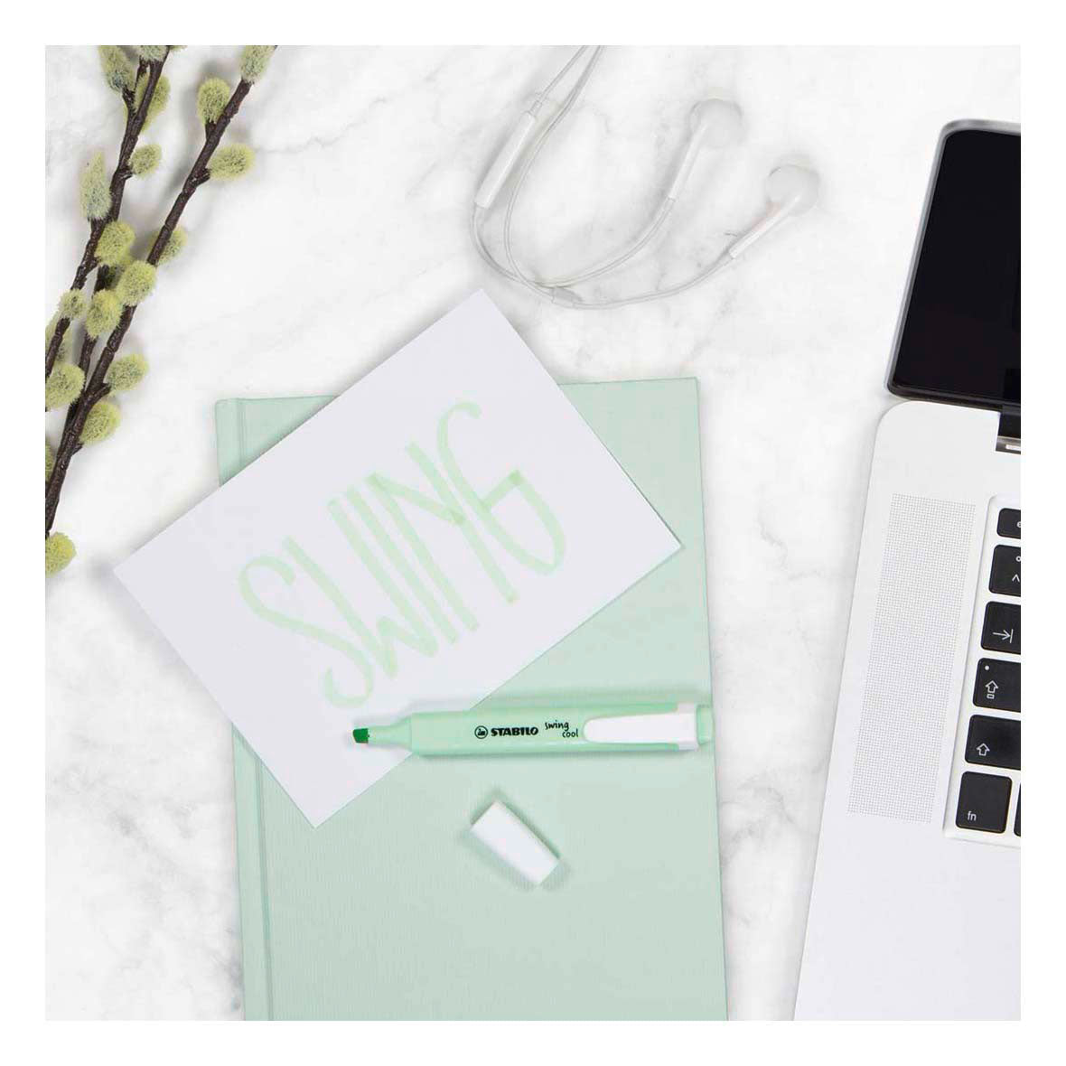 Stabilo Swing Cool – Textmarker – perfekt für unterwegs – Pastell – Etui mit 4 Farben