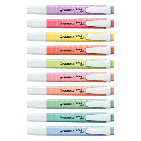Stabilo Swing Cool – Textmarker – perfekt für unterwegs – Pastell – Etui mit 8 Farben