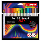 Stabilo Pen 68 Pinsel – Filzstift – Arty – Set mit 24 Teilen