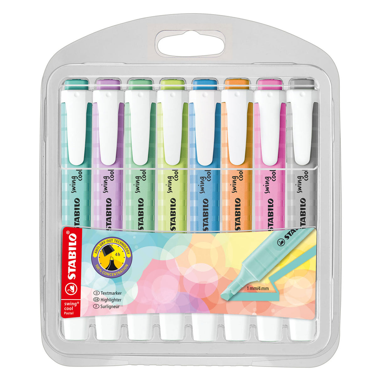 Stabilo Swing Cool Pastel – Textmarker – Set mit 8 Stück
