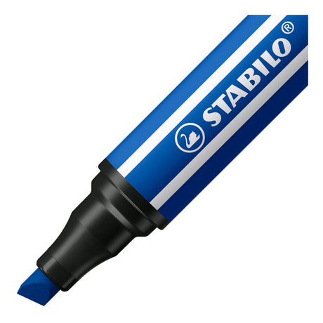Stabilo Pen 68 max – Filzstift mit dicker Keilspitze – dunkelblau