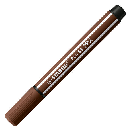 Stabilo Pen 68 max – Filzstift mit dicker Keilspitze – braun
