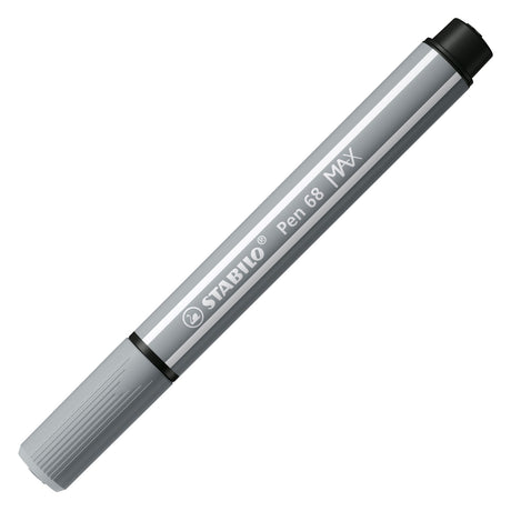 Stabilo Pen 68 max – Filzstift mit dicker Keilspitze – mittleres Kaltgrau