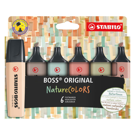 Stabilo Boss Original – Textmarker – 6er-Set – Naturfarben